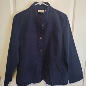 d&co. Navy Women's Button-Front Jacket